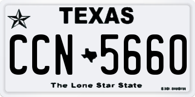 TX license plate CCN5660