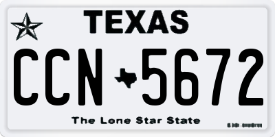 TX license plate CCN5672