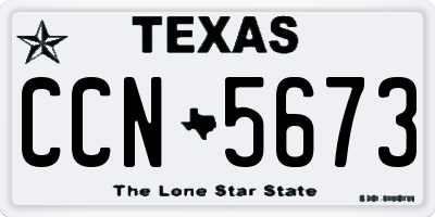 TX license plate CCN5673