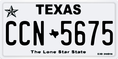 TX license plate CCN5675