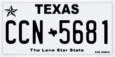 TX license plate CCN5681