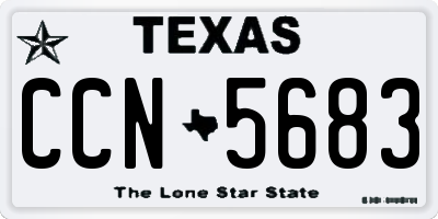 TX license plate CCN5683