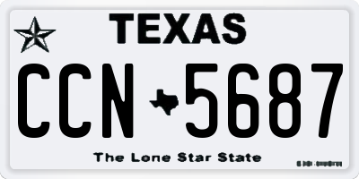 TX license plate CCN5687