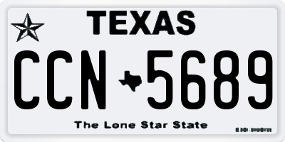 TX license plate CCN5689