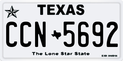 TX license plate CCN5692