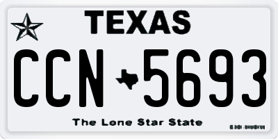 TX license plate CCN5693