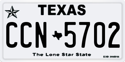 TX license plate CCN5702