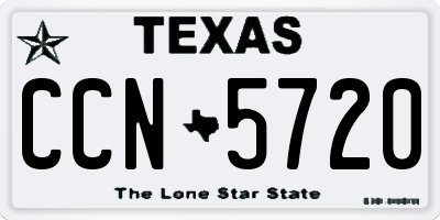 TX license plate CCN5720