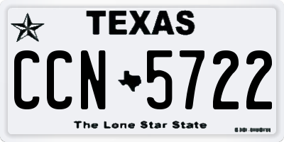 TX license plate CCN5722