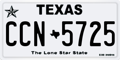 TX license plate CCN5725