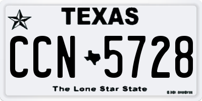 TX license plate CCN5728