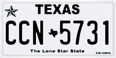 TX license plate CCN5731