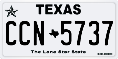 TX license plate CCN5737