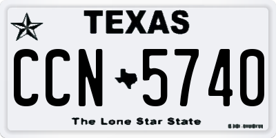TX license plate CCN5740