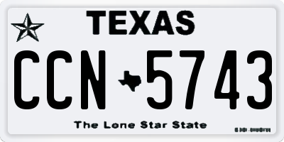 TX license plate CCN5743