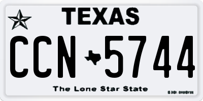 TX license plate CCN5744