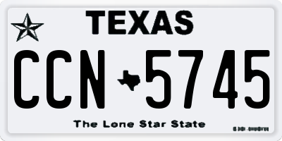 TX license plate CCN5745
