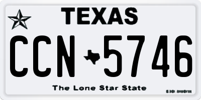 TX license plate CCN5746