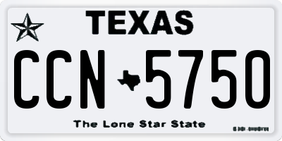 TX license plate CCN5750