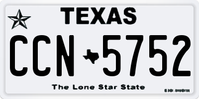 TX license plate CCN5752