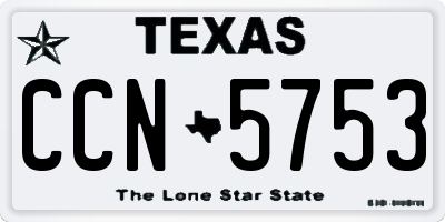 TX license plate CCN5753