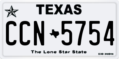 TX license plate CCN5754