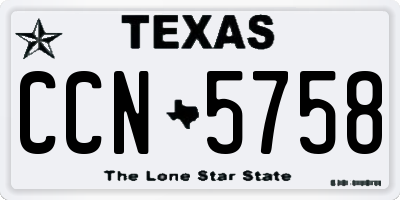 TX license plate CCN5758