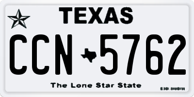 TX license plate CCN5762