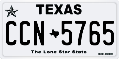 TX license plate CCN5765