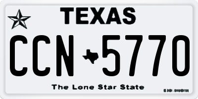 TX license plate CCN5770