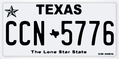 TX license plate CCN5776