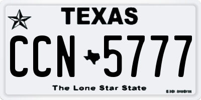 TX license plate CCN5777