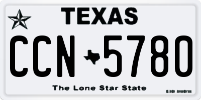 TX license plate CCN5780