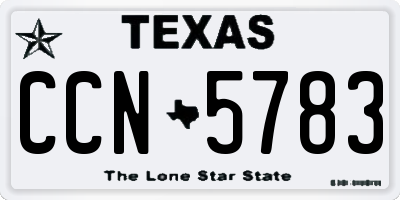 TX license plate CCN5783