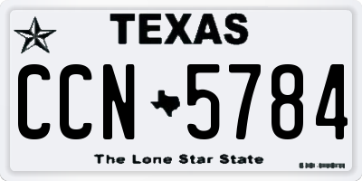 TX license plate CCN5784