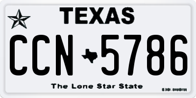 TX license plate CCN5786