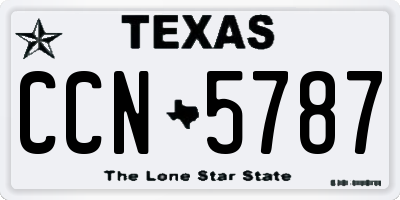 TX license plate CCN5787