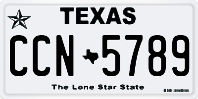 TX license plate CCN5789
