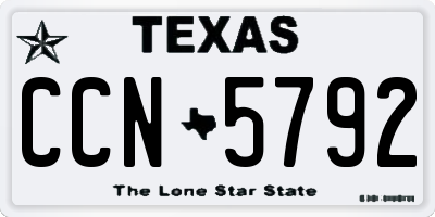 TX license plate CCN5792
