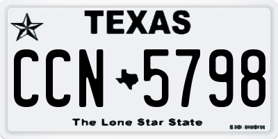 TX license plate CCN5798