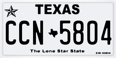 TX license plate CCN5804