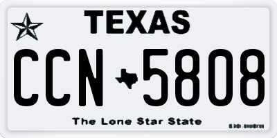TX license plate CCN5808