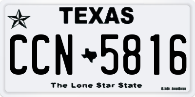 TX license plate CCN5816