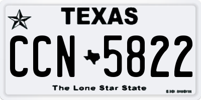 TX license plate CCN5822