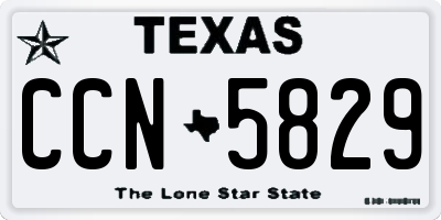 TX license plate CCN5829