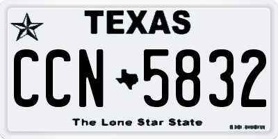 TX license plate CCN5832