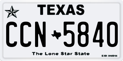 TX license plate CCN5840
