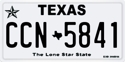 TX license plate CCN5841