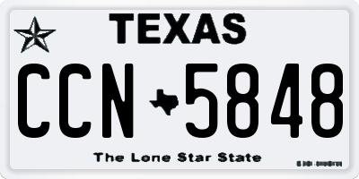 TX license plate CCN5848