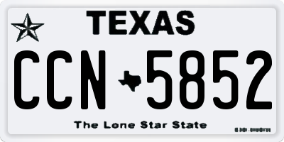 TX license plate CCN5852
